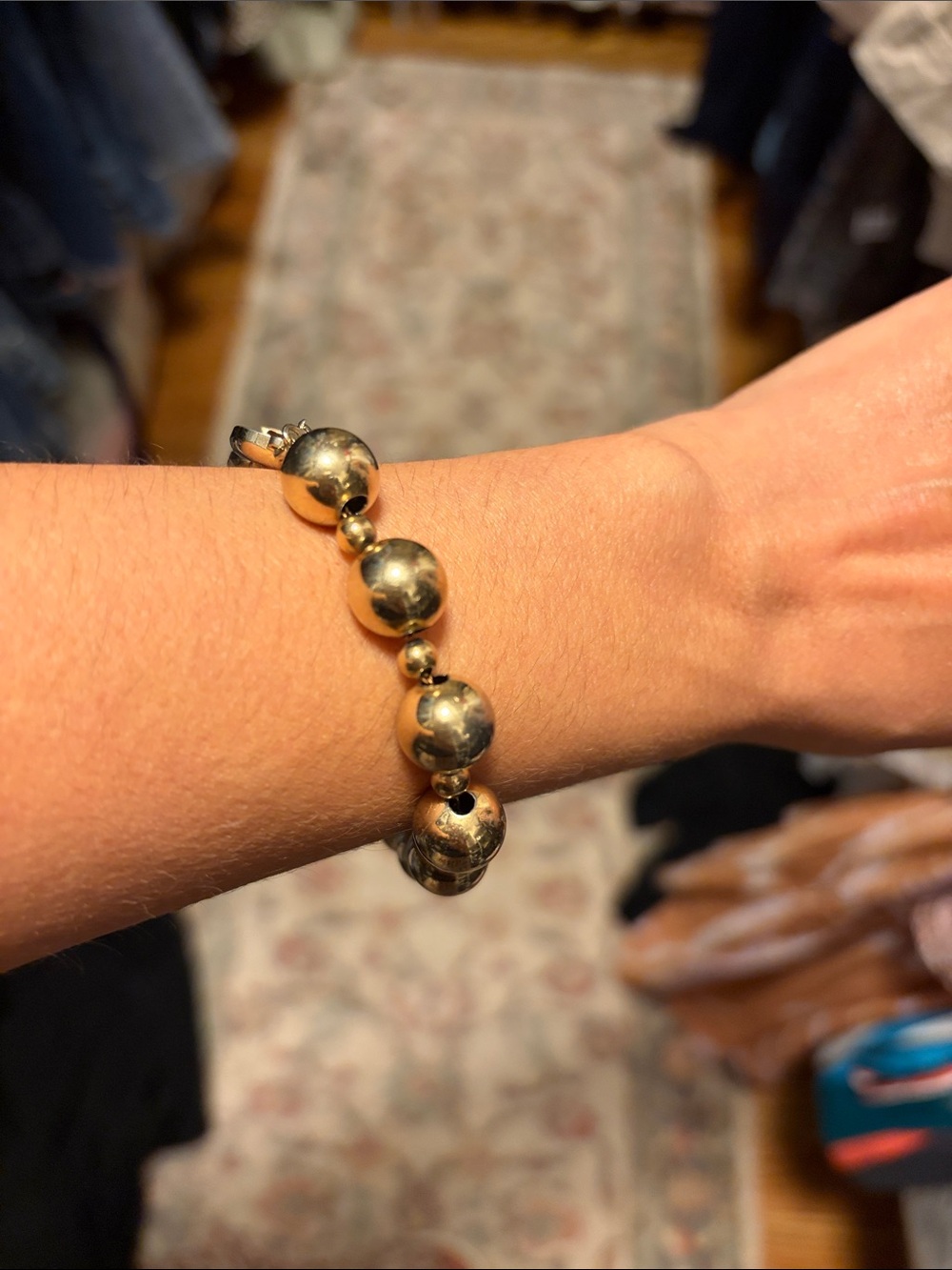 Monet Gold Bead Stretch Bracelet